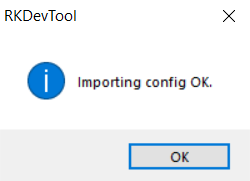 RKDevTool import config eMMC OK