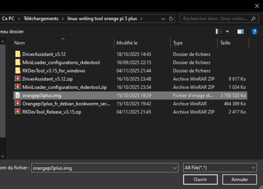 RKDevTool import linux