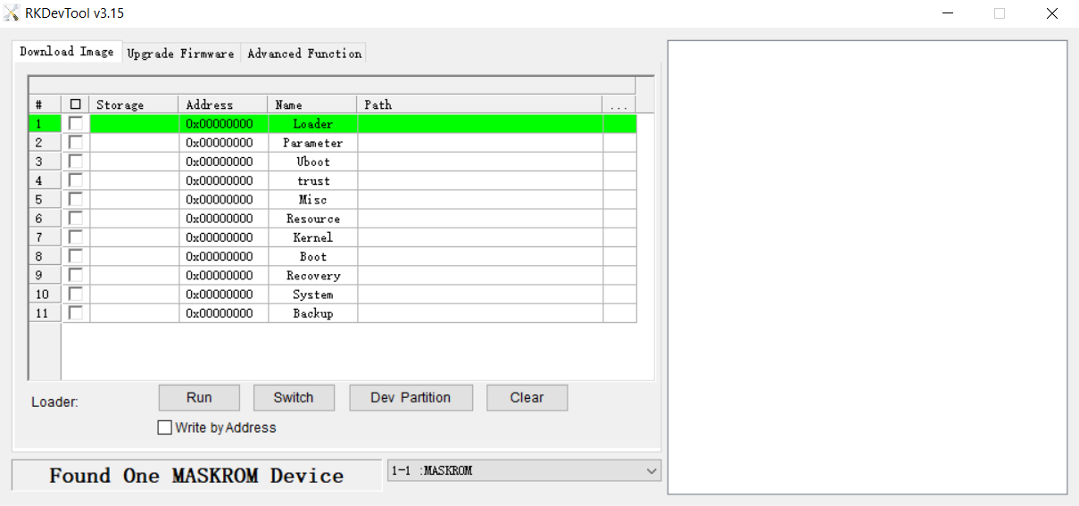 Orange Pi 5 Plus reconnu sur RKDevTool