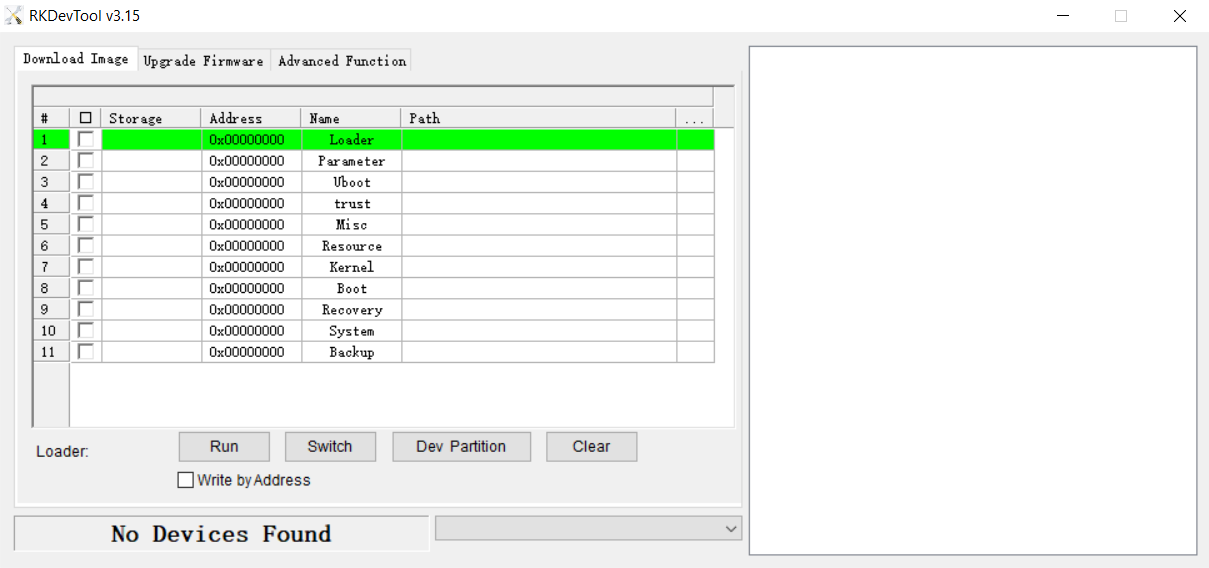 Premier lancement RKDevTool